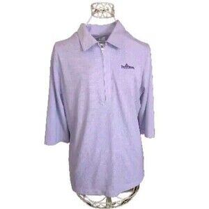 5/$25 EUC Sz XL 1/2 Zip Pullover Polo Golf Shirt Top Lavender CB DryTec